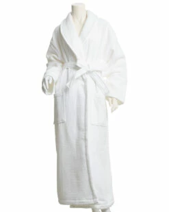Melange Waffle Terry Bathrobe Home Robes & Slippers