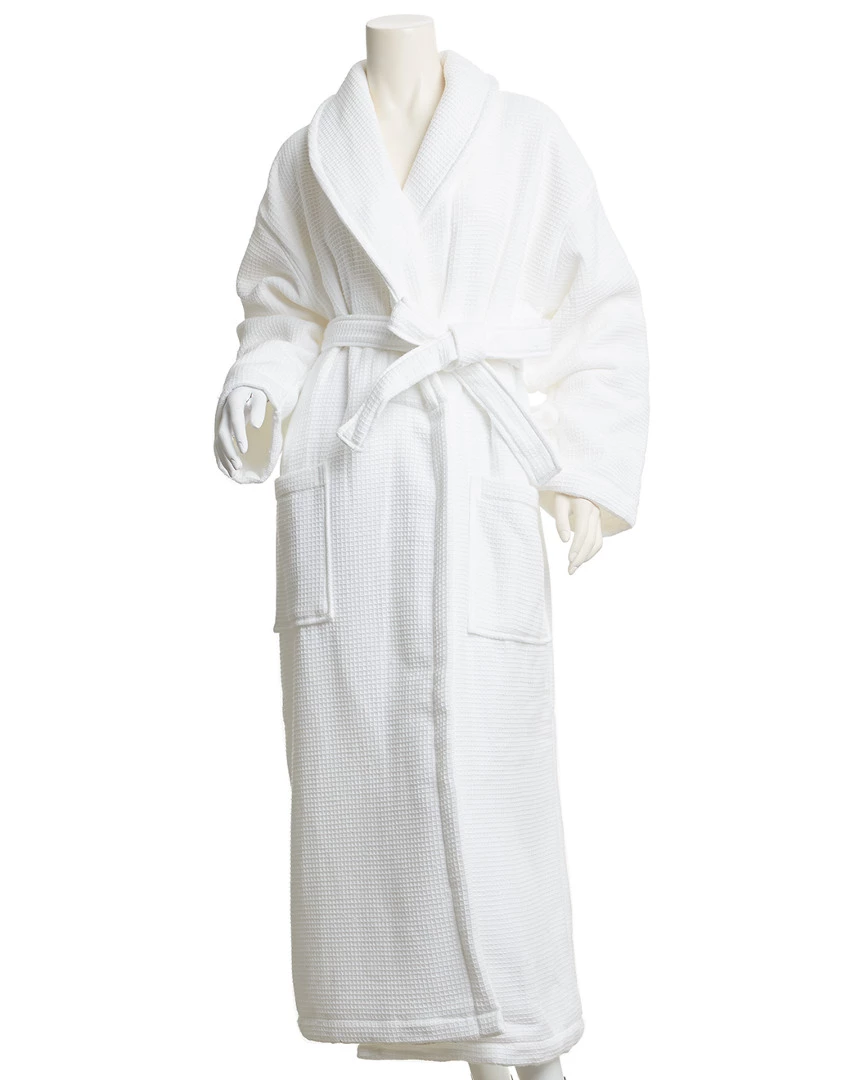 Melange Waffle Terry Bathrobe Home Robes & Slippers