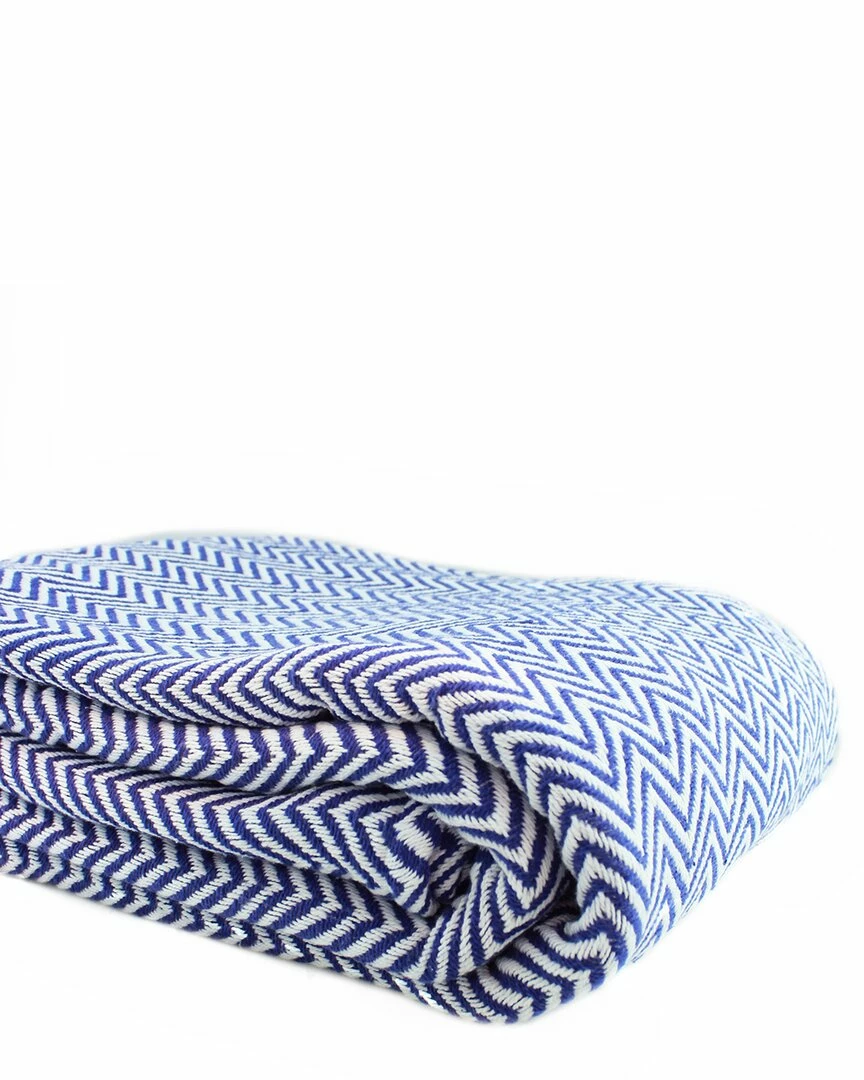 Melange Herringbone Blanket Home Blankets & Throws Taupe - Image 7