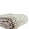 Melange Herringbone Blanket Home Blankets & Throws Taupe