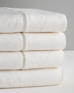 Melange Home Hemstitich Linen Sheet Set Sheets