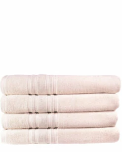Melange 100% Turkish Cotton 4pc Bath Towel Set Home Bath Towels