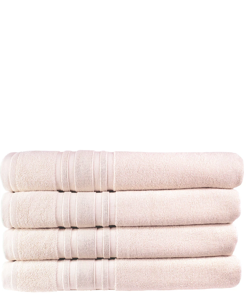 Melange 100% Turkish Cotton 4pc Bath Towel Set Home Bath Towels