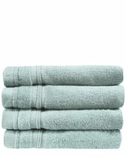 Melange 100% Turkish Cotton 4pc Wash Towel Set Home Bath Towels