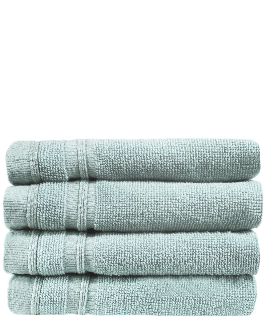 Melange 100% Turkish Cotton 4pc Wash Towel Set Home Bath Towels