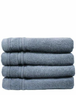 Melange 100% Turkish Cotton 4pc Wash Towel Set Home Bath Towels