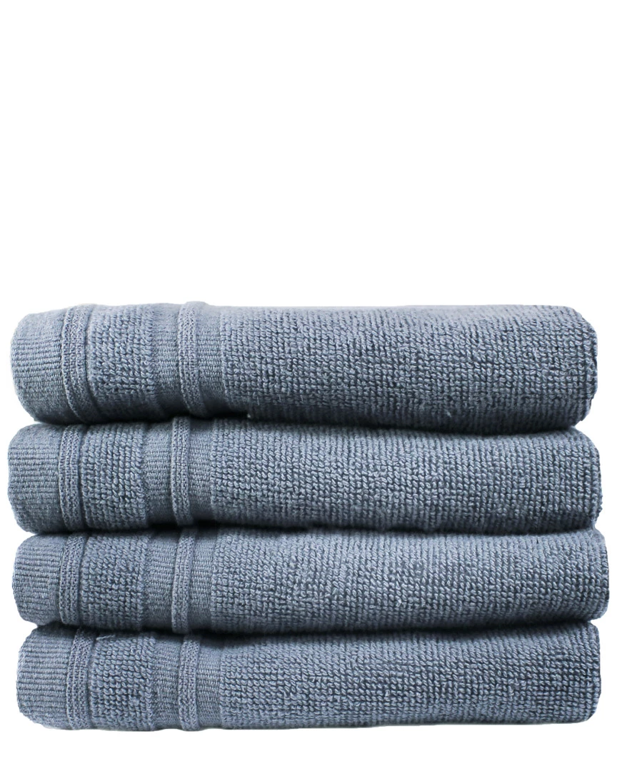 Melange 100% Turkish Cotton 4pc Wash Towel Set Home Bath Towels