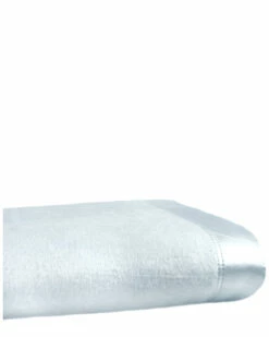 Melange Home Plaza Silk Blanket Blue Blankets & Throws