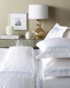 Melange Home Rope Embroidered 600TC Cotton Duvet Set Duvet Inserts & Duvets