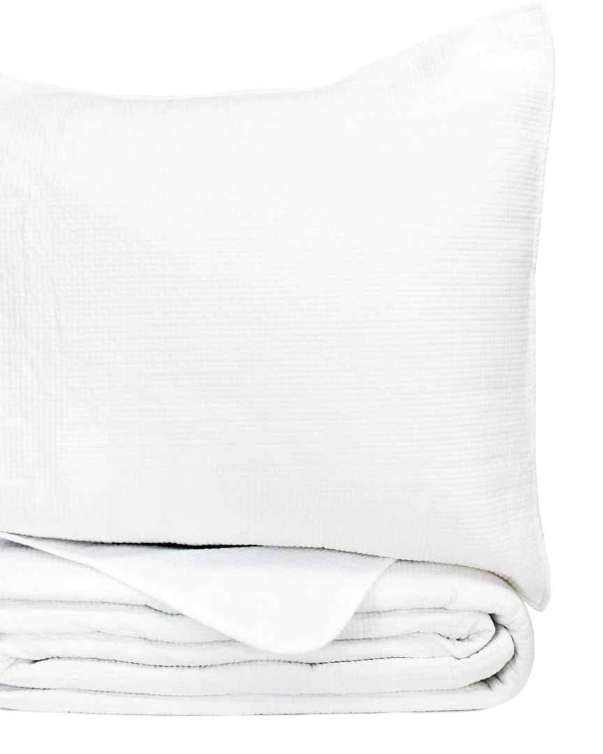 Melange Knob Hill Stitch Cotton Shell Quilt Set Home Comforters & Quilts - Image 2