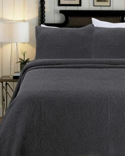 Melange Crazy Triangle Cotton Stonewash Quilt Set Home Comforters & Quilts