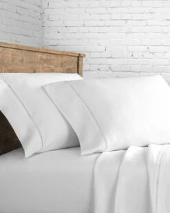 Melange Home Hemstitich Linen Sheet Set Sheets