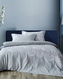 Melange Padma Embroidery Duvet Set Home Duvet Inserts & Duvets