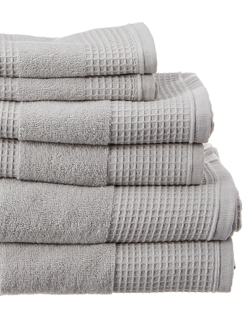 Melange Waffle Terry 6pc Towel Set Home Bath Towels