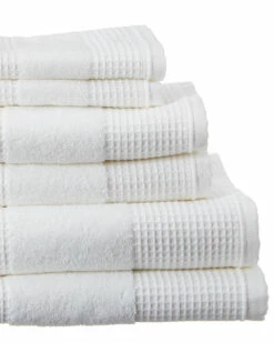 Melange Waffle Terry 6pc Towel Set Home Bath Towels