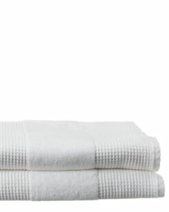 Melange Waffle Terry Bath Sheet 2pc Set Home Bath Sheets