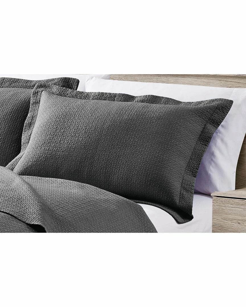 Melange Home Stonewash Micro Vermechelli Quilt Set Comforters & Quilts - Image 2