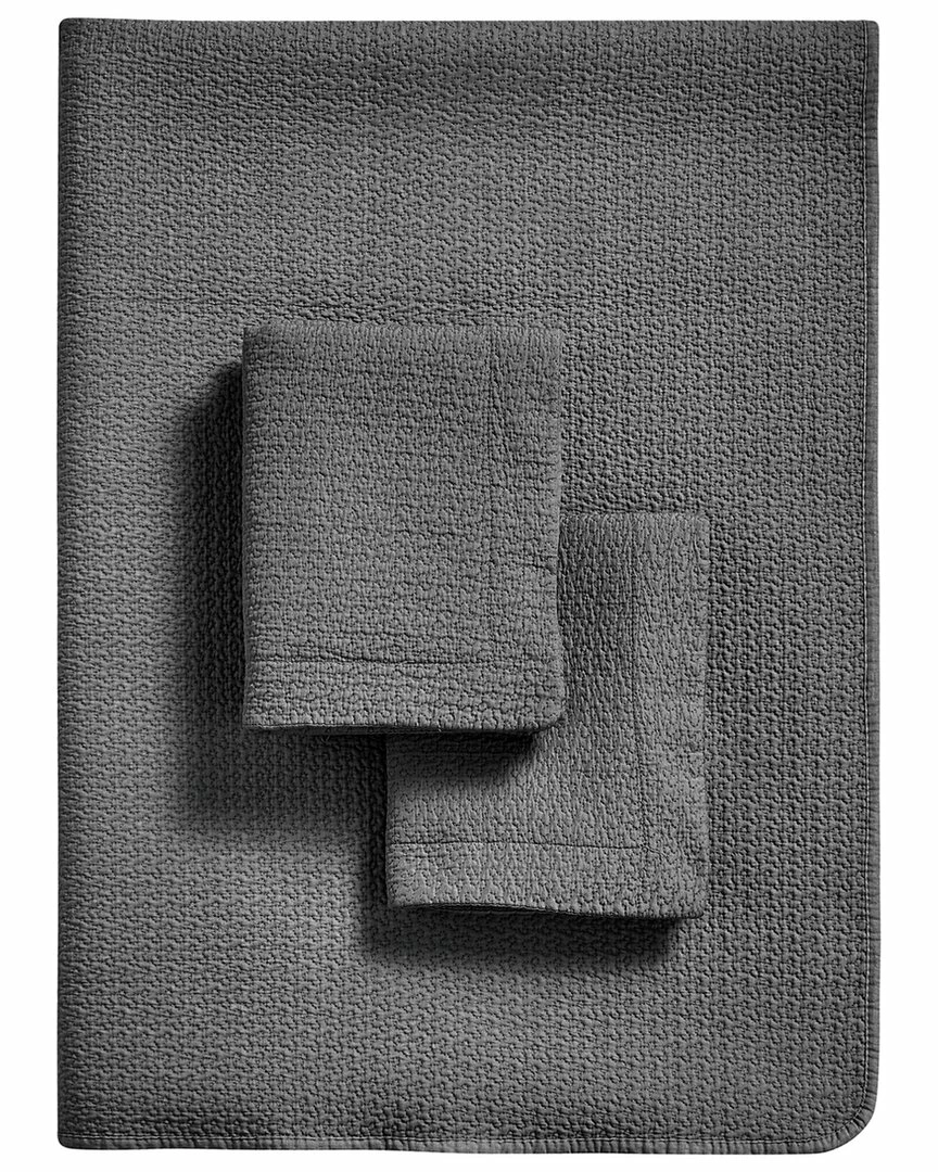 Melange Home Stonewash Micro Vermechelli Quilt Set Comforters & Quilts - Image 3