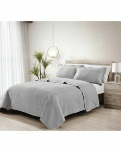 Melange Home Stonewash Micro Vermechelli Quilt Set Comforters & Quilts