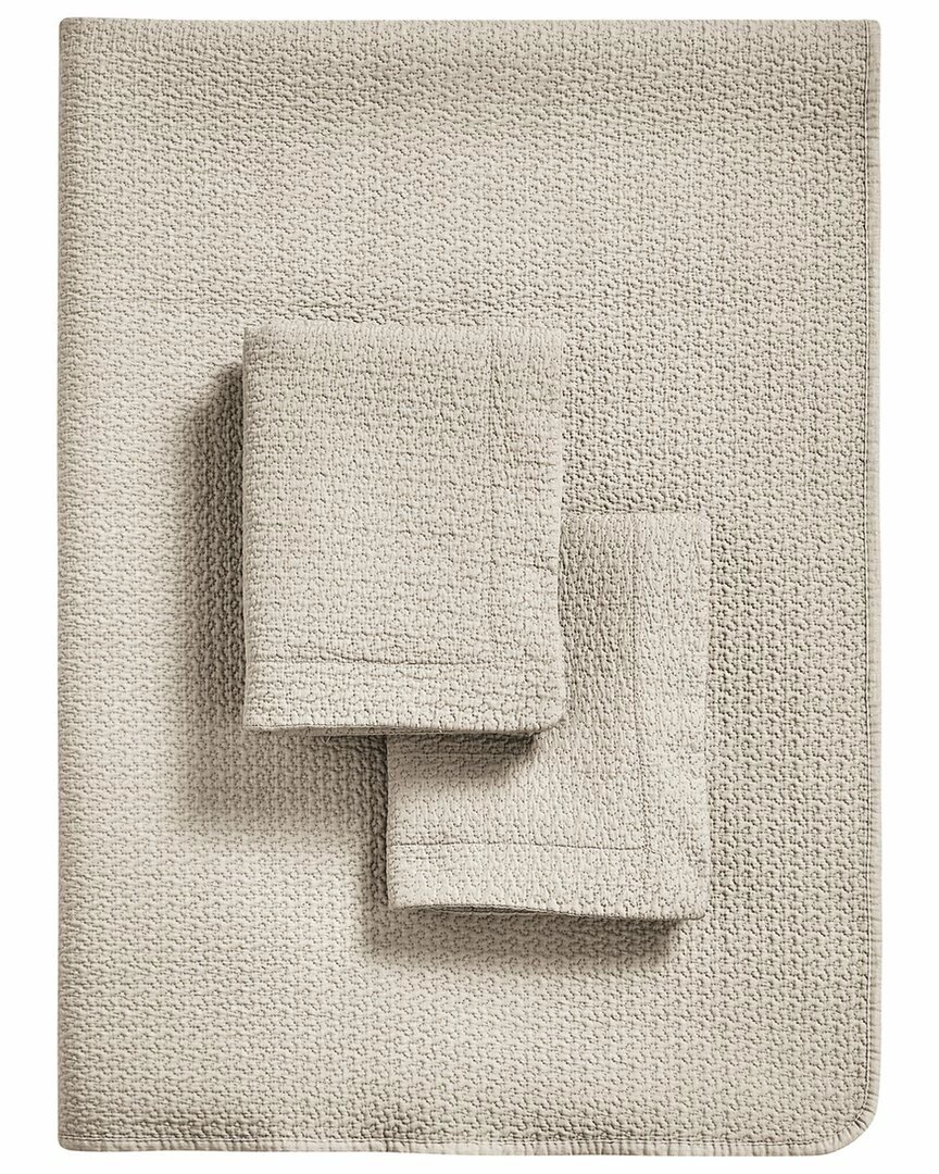 Melange Home Stonewash Micro Vermechelli Quilt Set Comforters & Quilts - Image 3