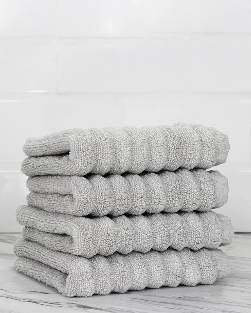 Melange Home Set Of 4 Turkish Cotton Wash Towels Bath Towels