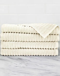 Melange Zero Turkish Cotton Twist Hand Towel 4pc Set Home Bath Towels