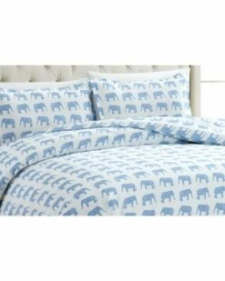 Melange Home 400TC Elephants Duvet Set Duvet Inserts & Duvets