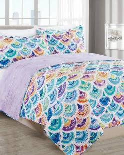 Melange Barbarian Rainbow Mermacita Quilt Set Home Comforters & Quilts