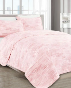 Melange Barbarian Sleepy Texture Quilt Set Pink Home Comforters & Quilts