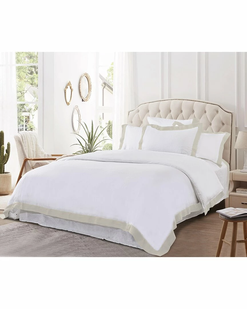 Melange Home Linen 3pc Duvet Set Duvet Inserts & Duvets