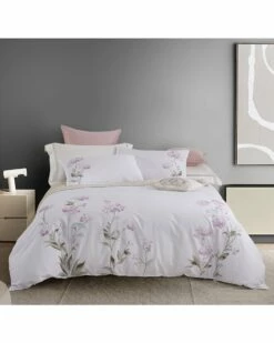 Melange Home Hydrangea Embroidery 3pc Duvet Set Duvet Inserts & Duvets