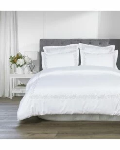 Melange Home Floral Vine Embroidery 3pc Duvet Set Duvet Inserts & Duvets