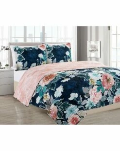 Melange Barbarian Banked Floral Quilt Set Home Comforters & Quilts