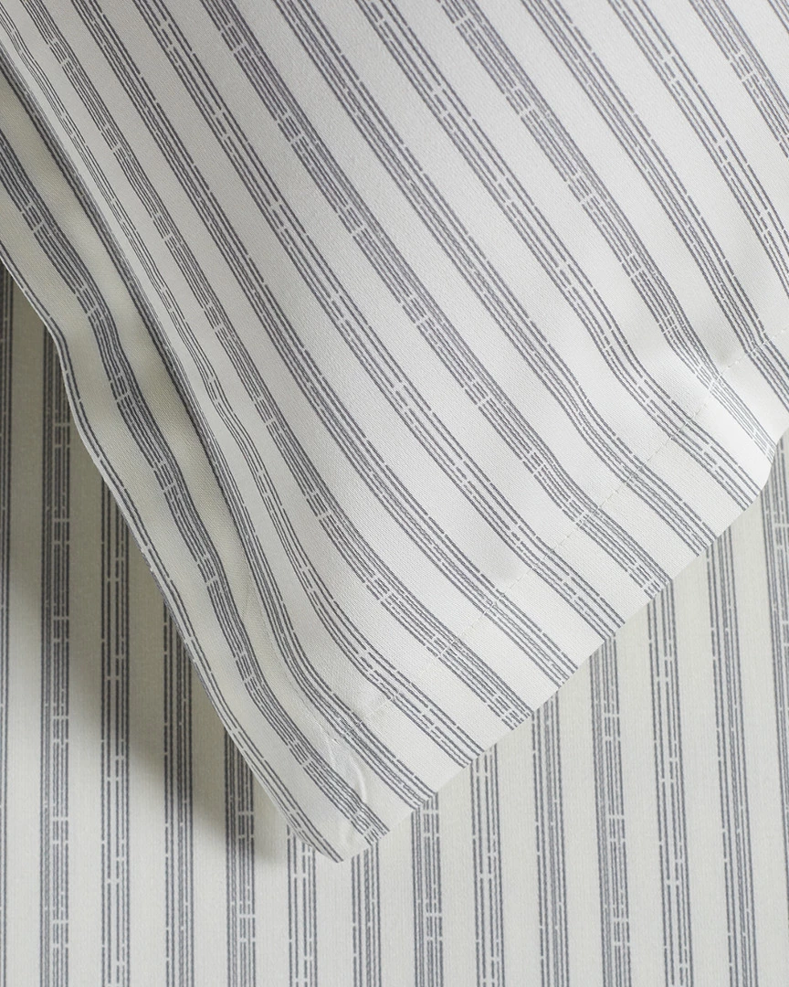 Melange Bamboo Stripe Duvet Set Home Duvet Inserts & Duvets - Image 2