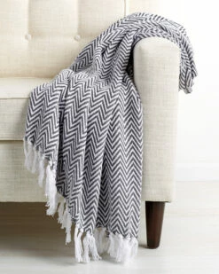 Melange Home Herringbone Throw Blankets & Throws