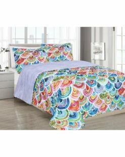 Melange Barbarian Strangebow Scallop Quilt Set Home Comforters & Quilts