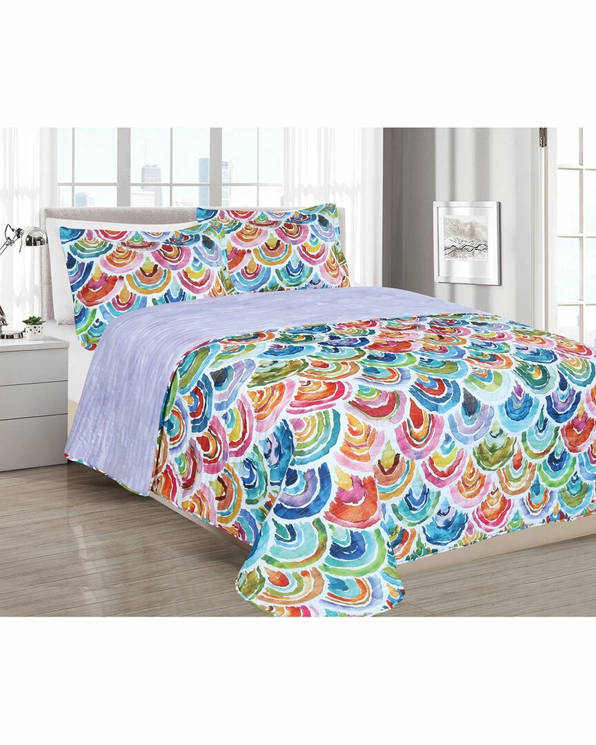 Melange Barbarian Strangebow Scallop Quilt Set Home Comforters & Quilts