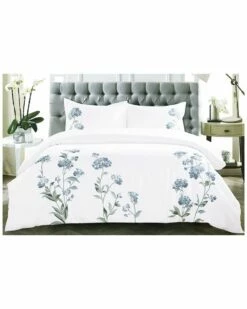Melange Hydrangea Embroidered Duvet Set Home Duvet Inserts & Duvets