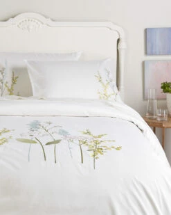 Melange Home Spring Blossom Embroidered Duvet Set Duvet Inserts & Duvets