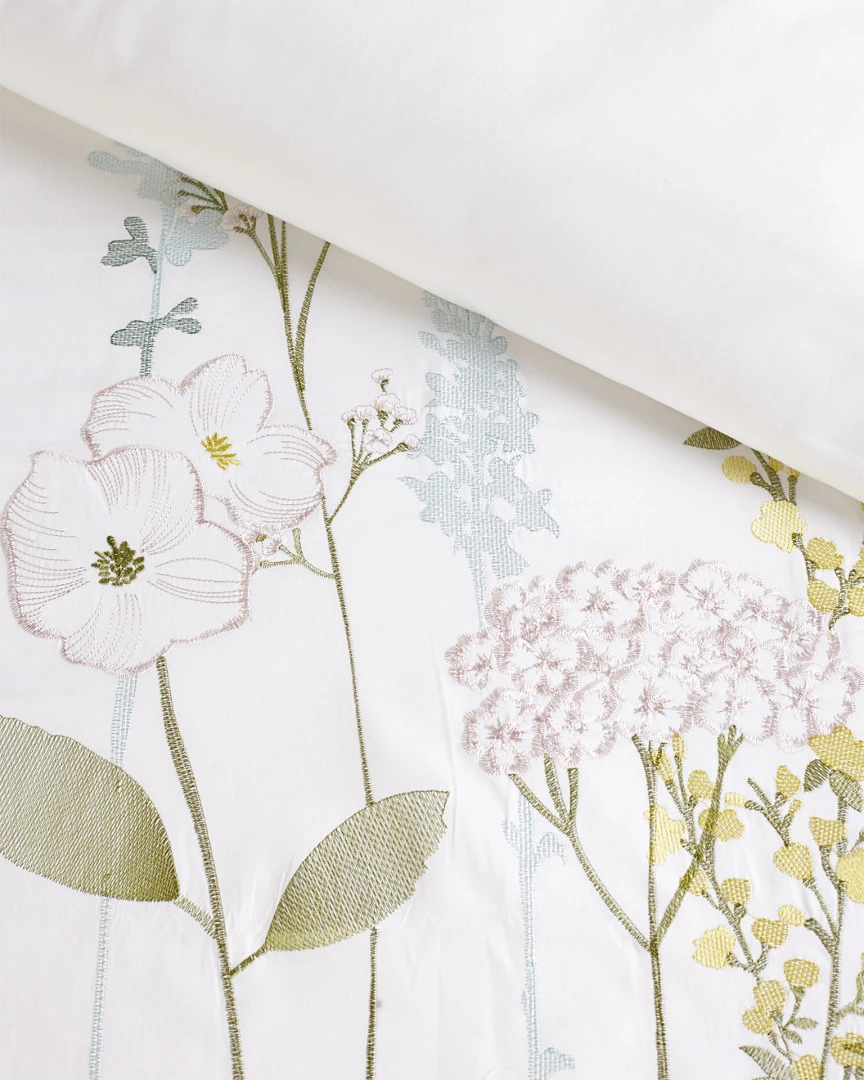 Melange Home Spring Blossom Embroidered Duvet Set Duvet Inserts & Duvets - Image 2