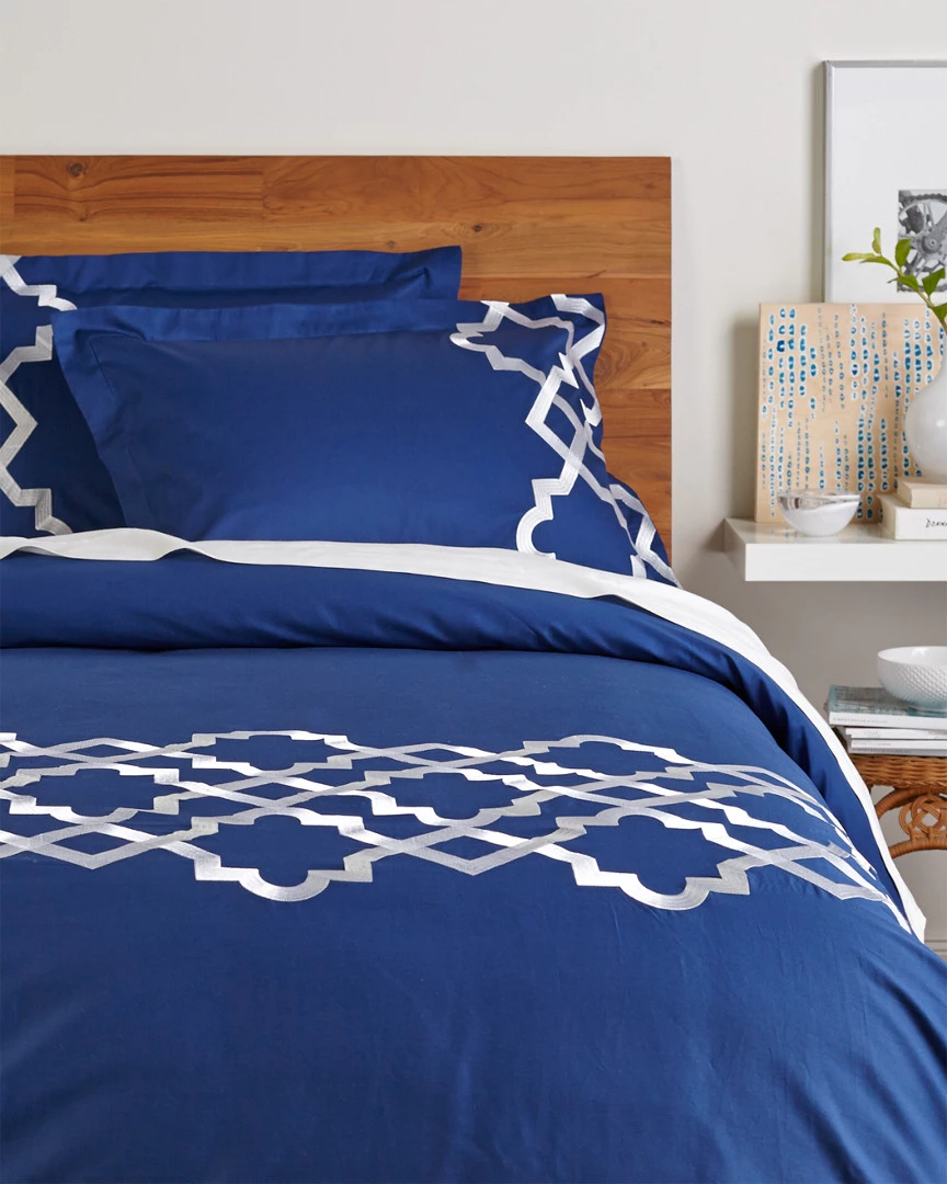 Melange Home Lattice Embroidered Duvet Set Duvet Inserts & Duvets