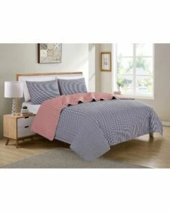 Melange American Stripe Reversible Quilt Set Home Comforters & Quilts