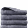 Melange 100% Turkish Cotton 4pc Hand Towel Set Home Bath Towels