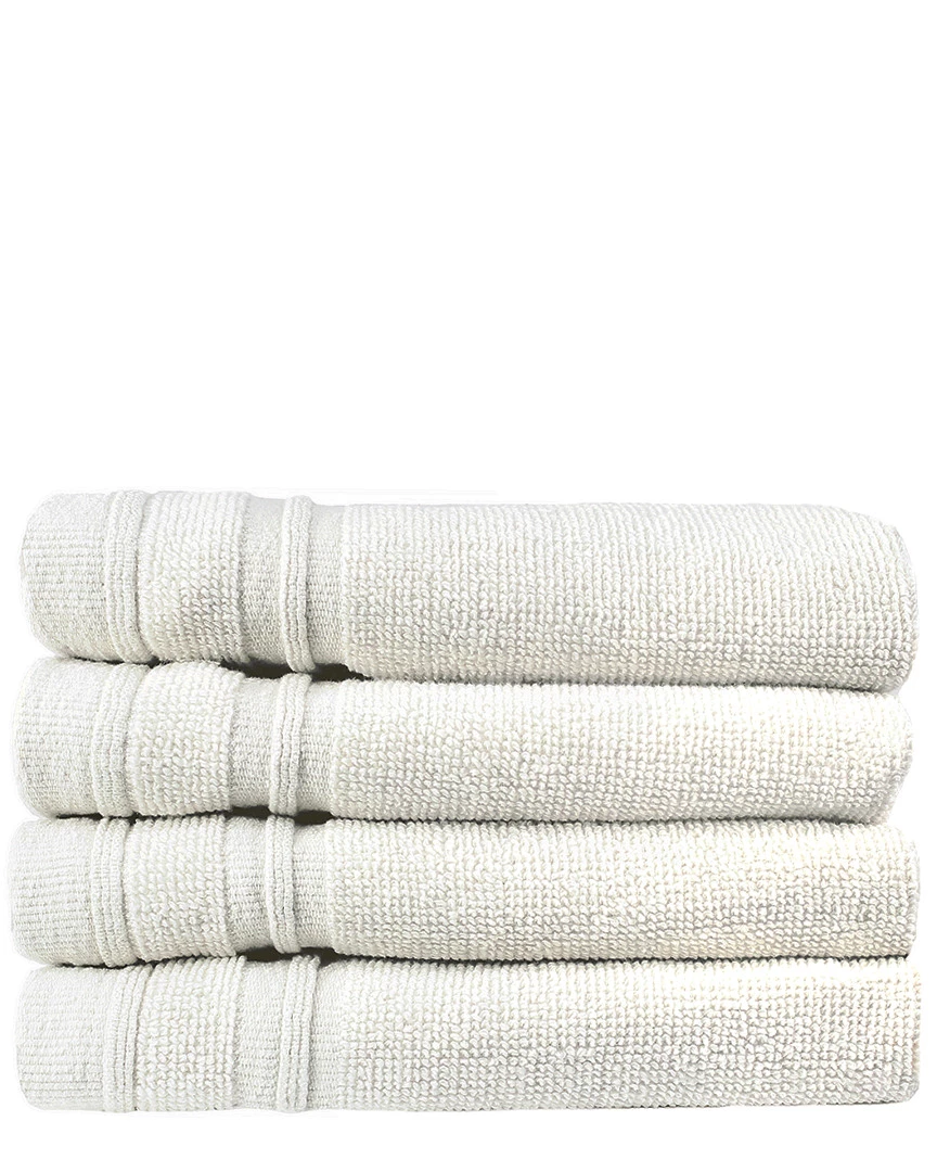 Melange 100% Turkish Cotton 4pc Wash Towel Set Home Bath Towels