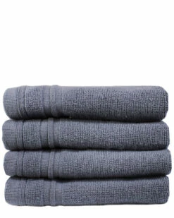 Melange 100% Turkish Cotton 4pc Wash Towel Set Home Bath Towels