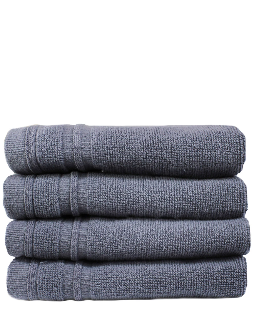 Melange 100% Turkish Cotton 4pc Wash Towel Set Home Bath Towels