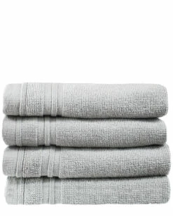 Melange 100% Turkish Cotton 4pc Wash Towel Set Home Bath Towels