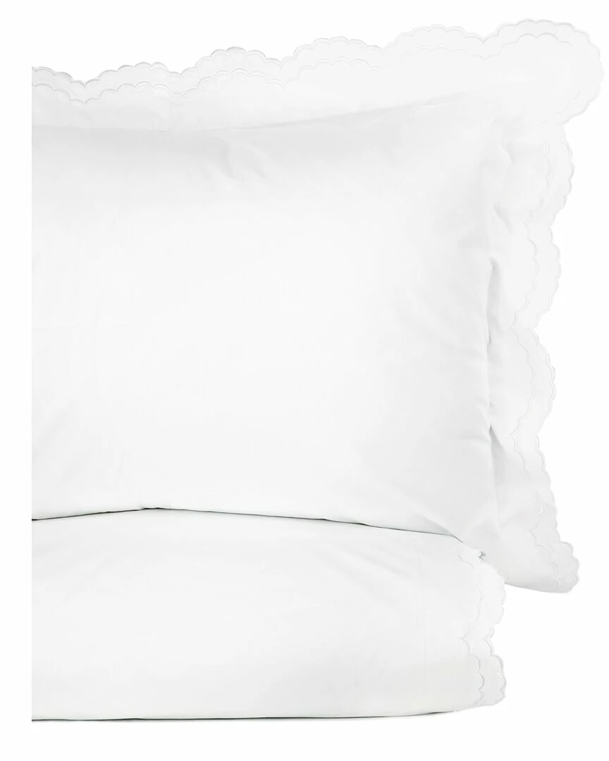 Melange Home Double Scalloped Embrodiery Duvet Set Duvet Inserts & Duvets