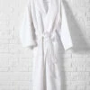 Melange Home Turkish Cotton Bathrobe Robes & Slippers