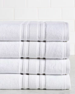 Melange Home 4pc Turkish Cotton Bath Towel Set Bath Towels